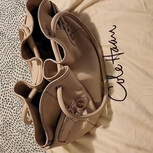 Cole Haan Pebbled Leather Village Drawstring Shoulder Handbag